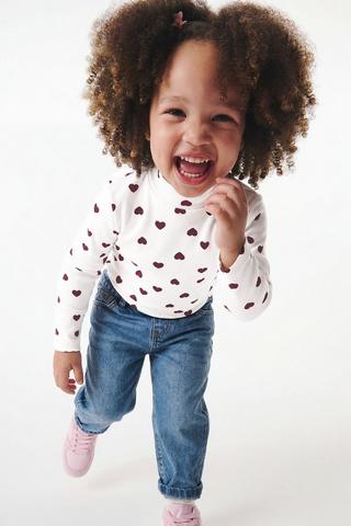 Heart Turtle Neck Top