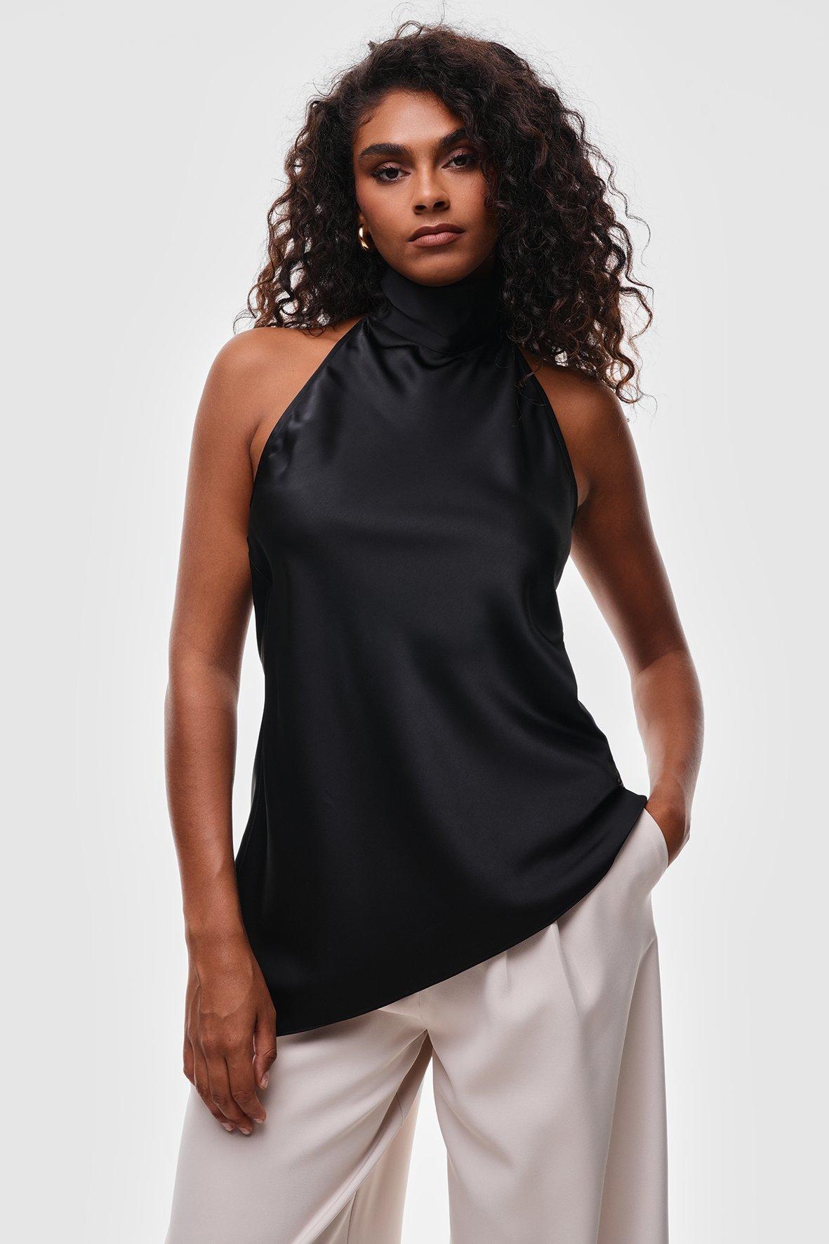 最終価格【yo BIOTOP】rayon bare halter neck Halter Neck Top