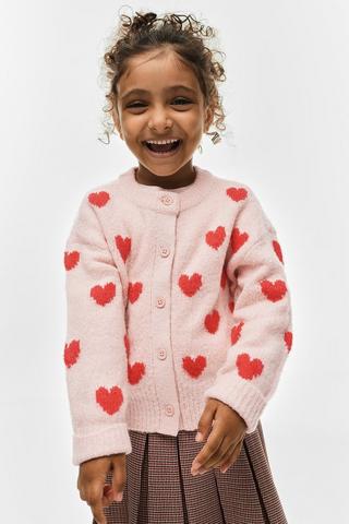 Knit Heart Cardigan