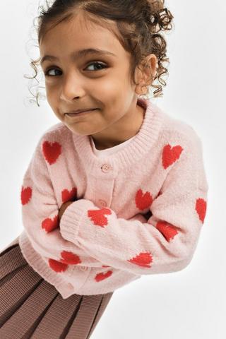 Knit Heart Cardigan