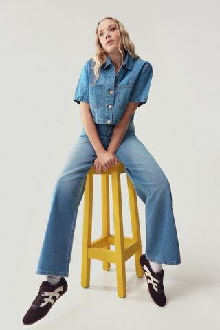 Rigid Wide Leg Denim