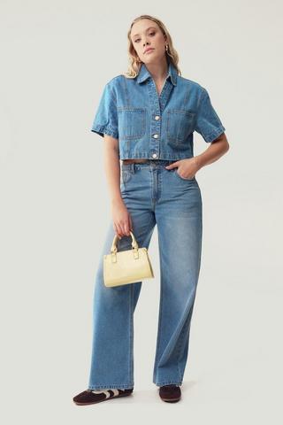 Rigid Wide Leg Denim