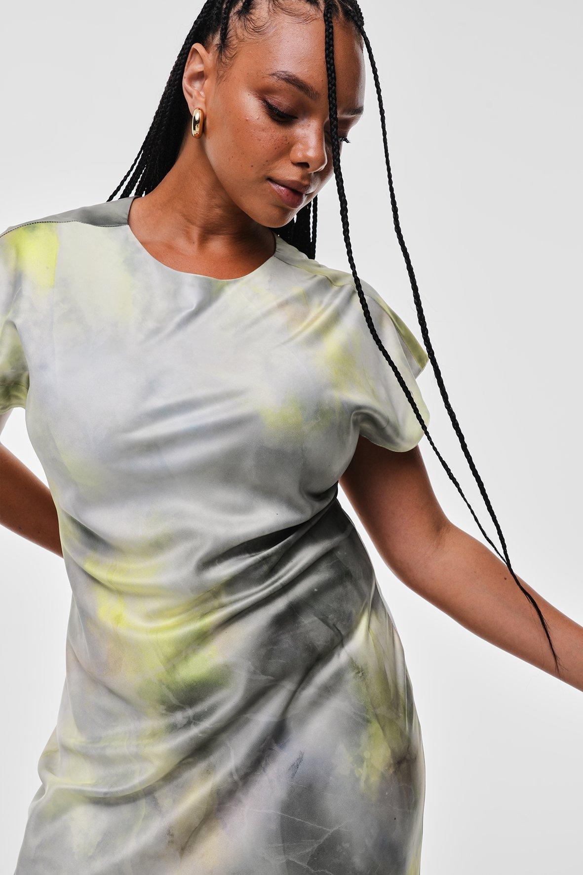 Satin Column Dress