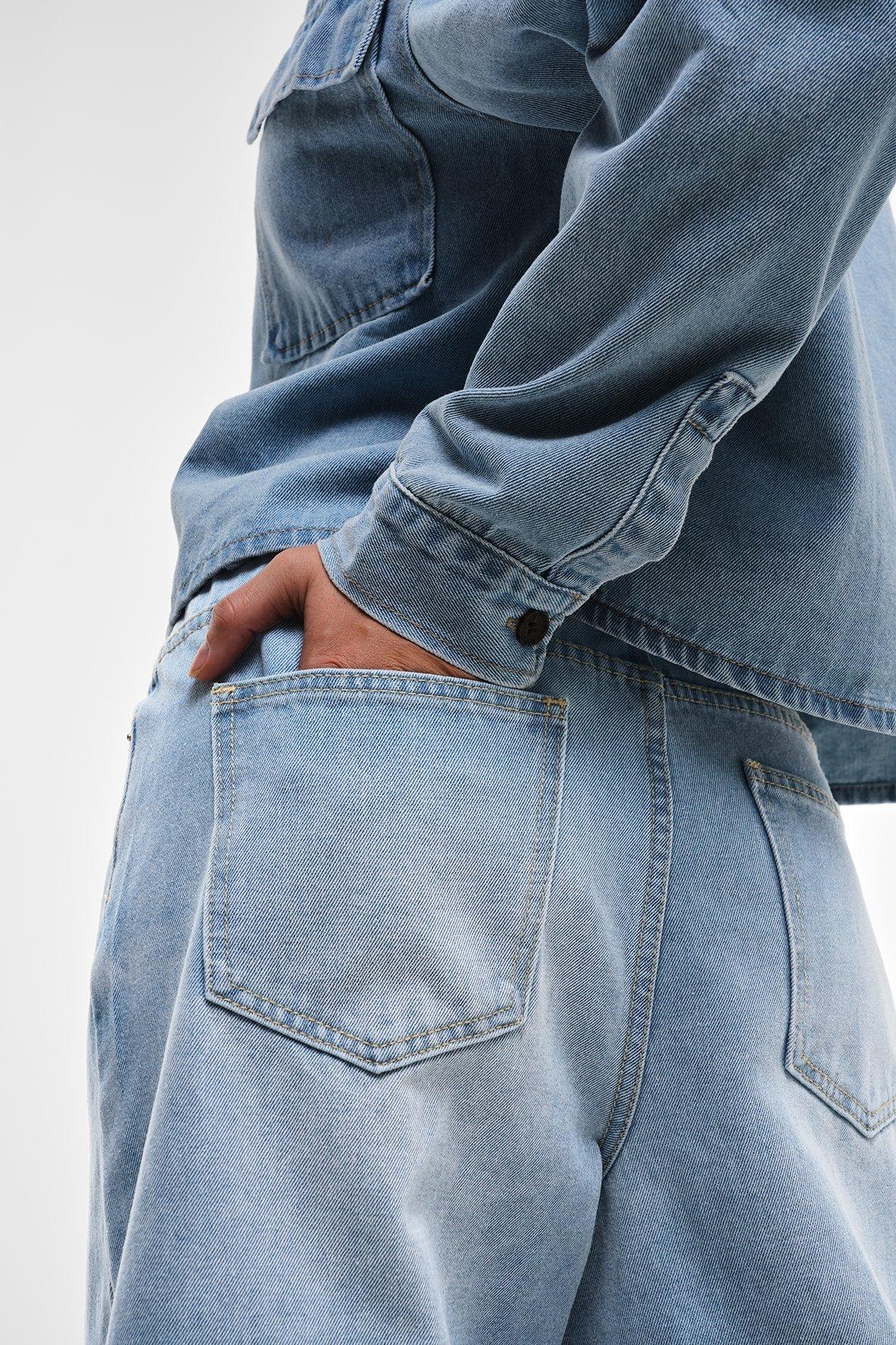 Cropped Wide Leg Denim