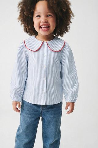 Stripe Peter Pan Collar Shirt