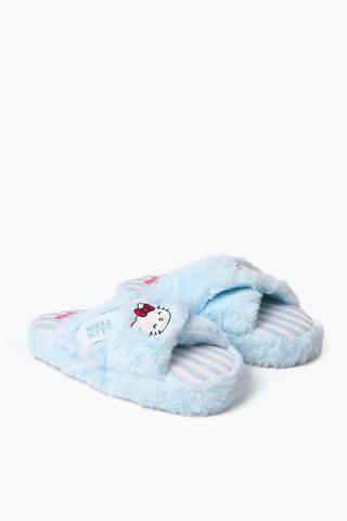 Hello Kitty Crossover Fluffy Slippers