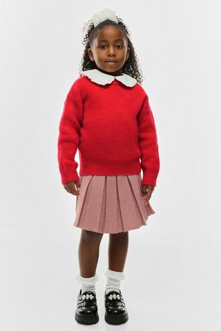 Check Pleated Skirt