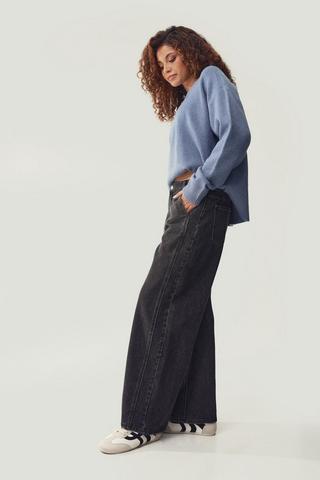 Cropped Wide Leg Denim