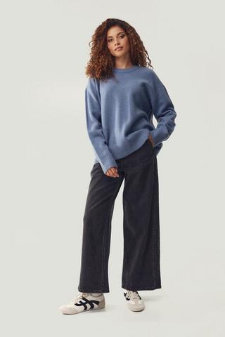 Cropped Wide Leg Denim
