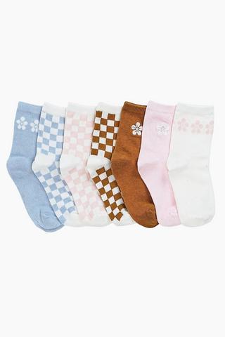 7 Pack Anklet Socks