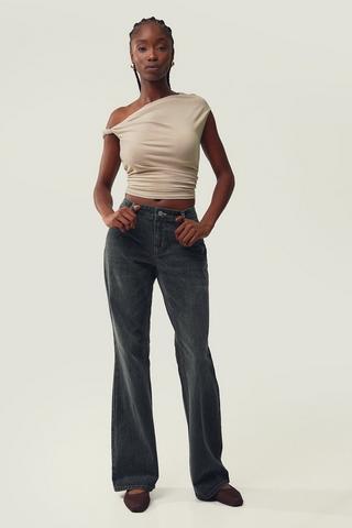 Rigid Loose Flare Leg Denim