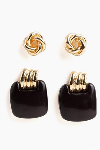 2 Pack Stud Earrings