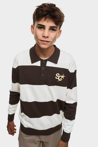 Stripe Knit Golfer