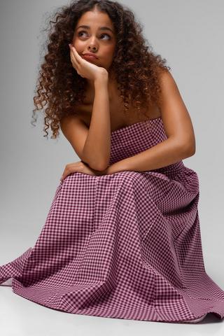 Gingham Fit And Flare Dress