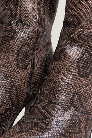 High Leg Snakeskin Boot