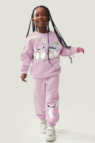 Stitch And Angel Pullover And Jogger Set