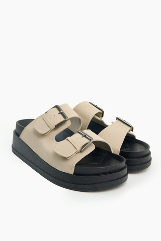 Chunky Double Buckle Slides