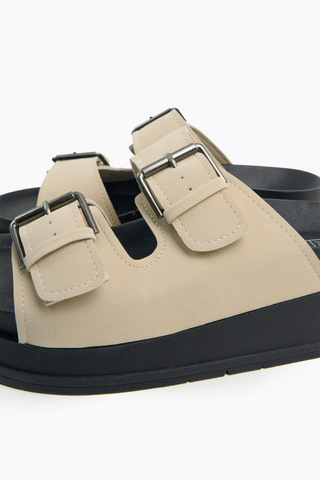 Chunky Double Buckle Slides