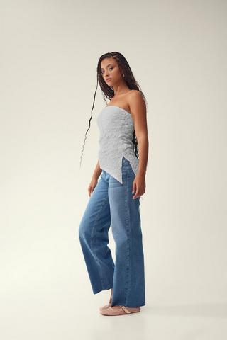 Stretch Wide Leg Denim