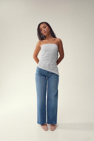 Stretch Wide Leg Denim