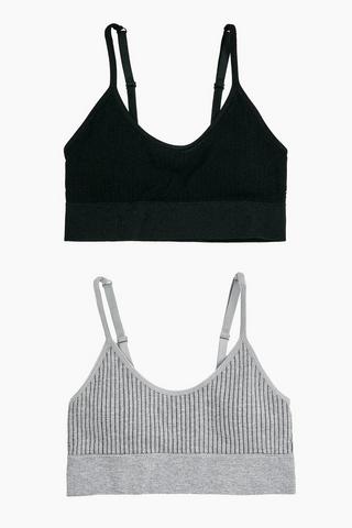 2 Pack Crop Bras