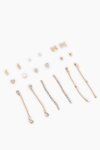 9 Pack Stud And Hoop Earrings