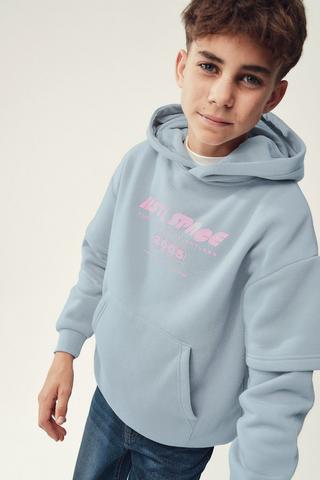 Layered Long Sleeve Hoodie