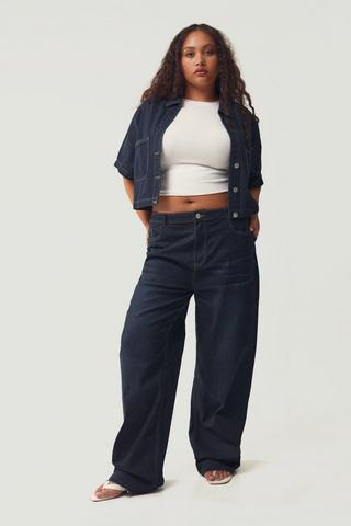 Stretch Wide Leg Denim