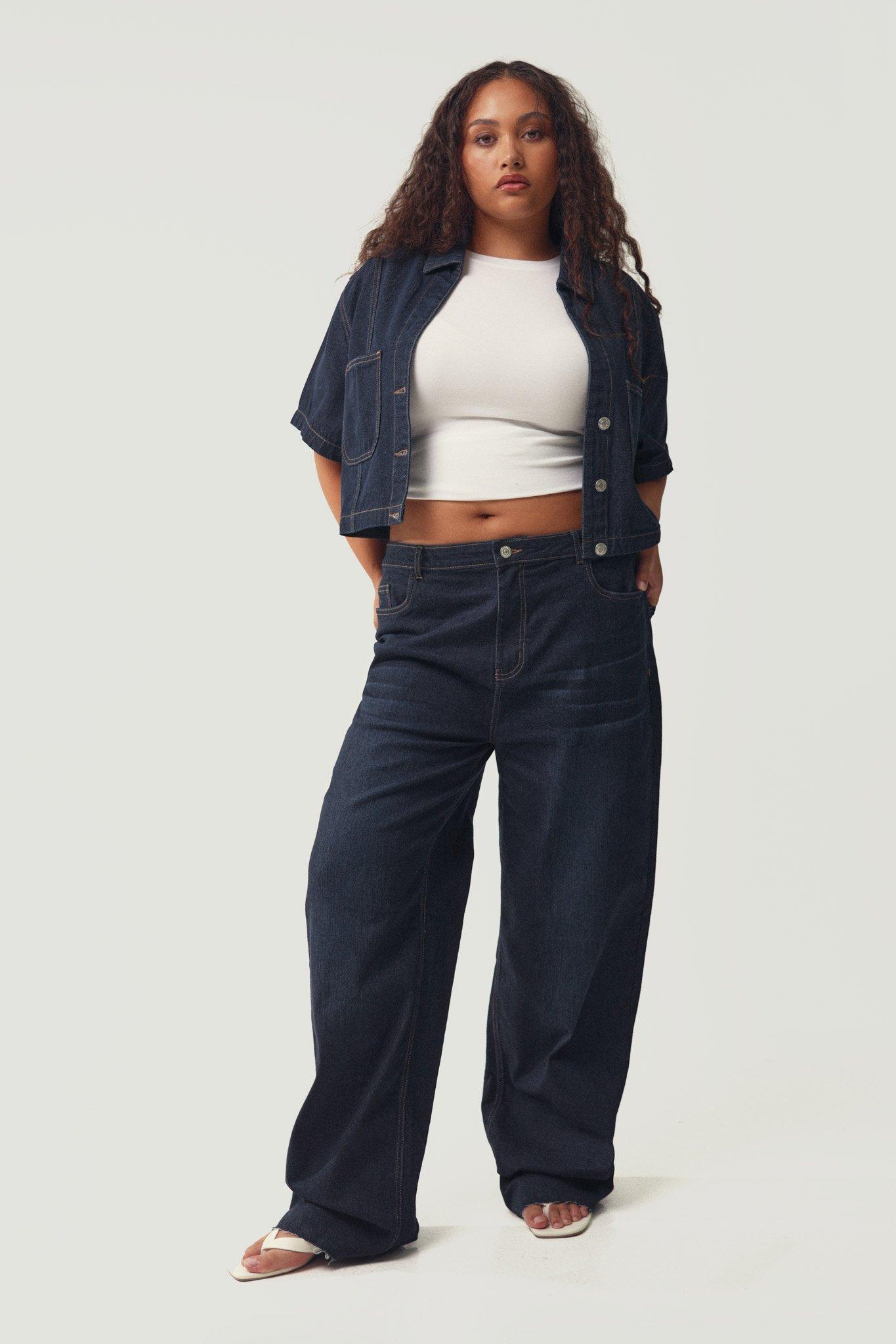 Stretch Wide Leg Denim