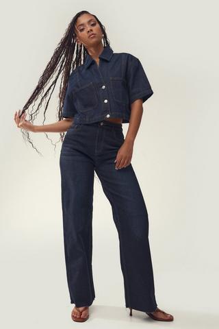 Stretch Wide Leg Denim