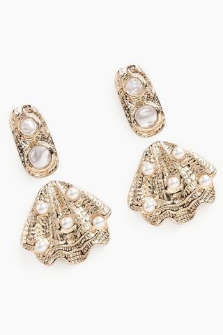 2 Pack Stud And Drop Earrings