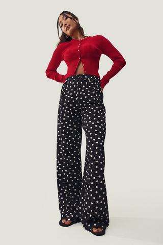 Polka Dot Wide Leg Pants