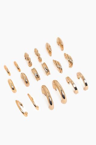 9 Pack Hoop Earrings