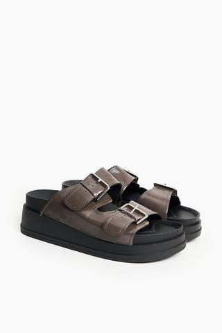 Chunky Double Buckle Slides