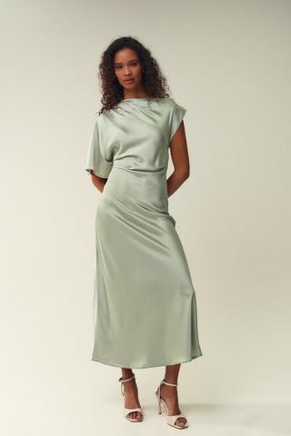 Satin A-Line Dress