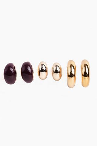 3 Pack Hoop Earrings