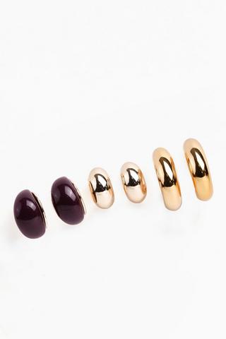 3 Pack Hoop Earrings