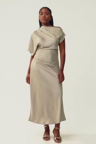 Satin A-Line Dress