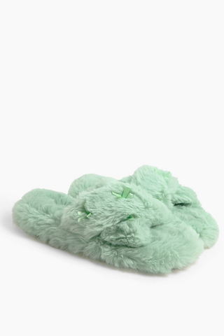 Crossover Fluffy Slipper