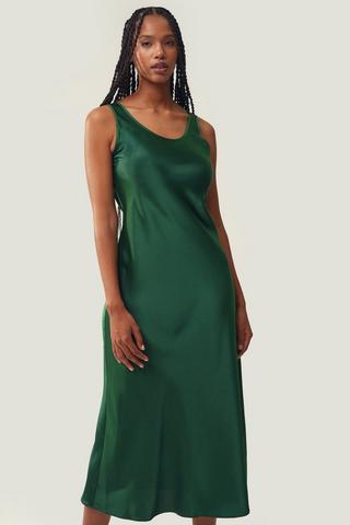 Satin Column Dress