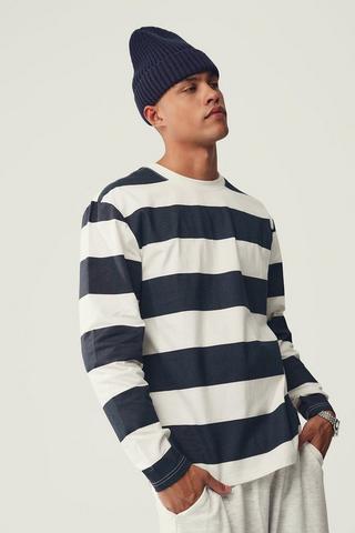 Heavy Weight Relaxed Stripe T-shirt