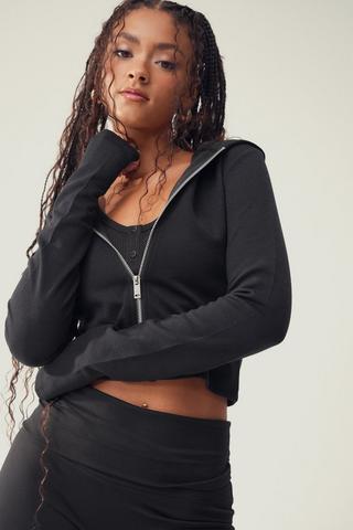 Active Cropped Hoodie