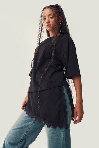 Asymmetrical Lace Top