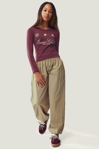 Wide Leg Parachute Pants