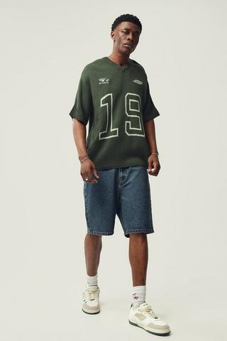 Straight Denim Bermuda Shorts