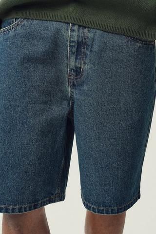 Straight Denim Bermuda Shorts