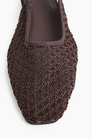Slingback Crochet Pump
