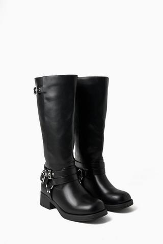High Leg Buckle Boot
