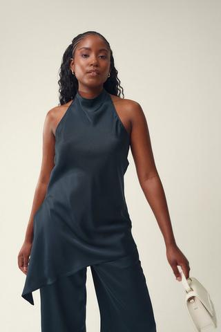 Satin Halter Neck Top