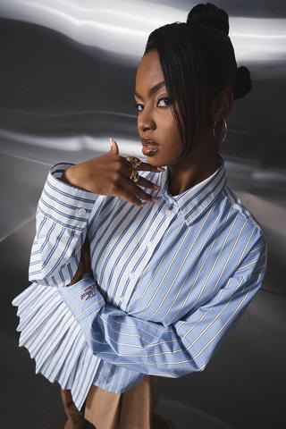 Mr Price x Sphokuhle Asymmetrical Pleated Shirt